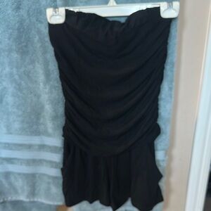 Black Strapless romper